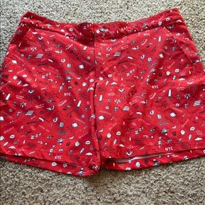 Frank & Oak Red Patterned mens swim Shorts size M